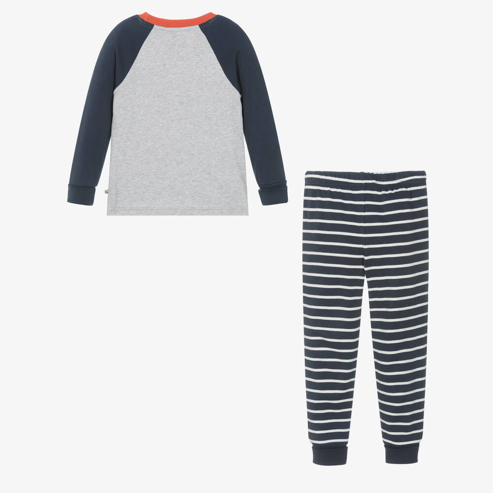 Frugi-Boys Navy Blue & Grey Space Pyjamas | Childrensalon Outlet