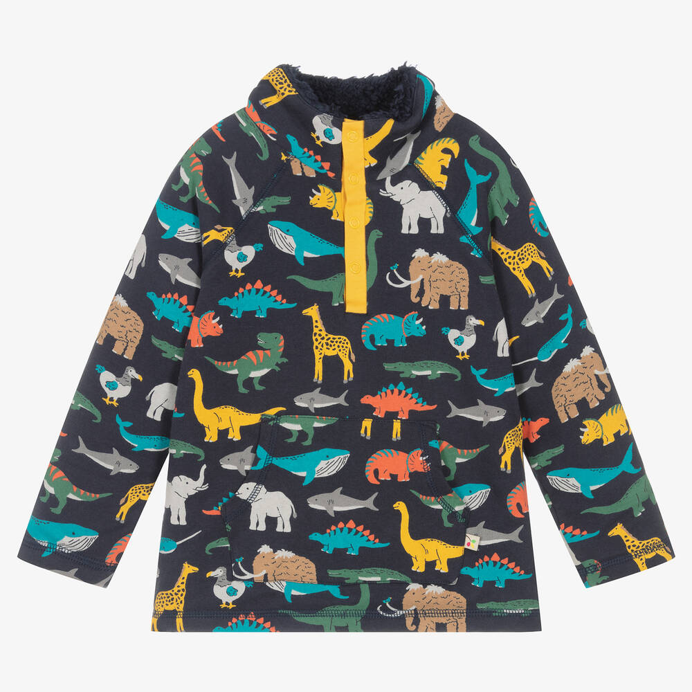 Frugi - Snuggle Fleece Sweatshirt navyblau | Childrensalon