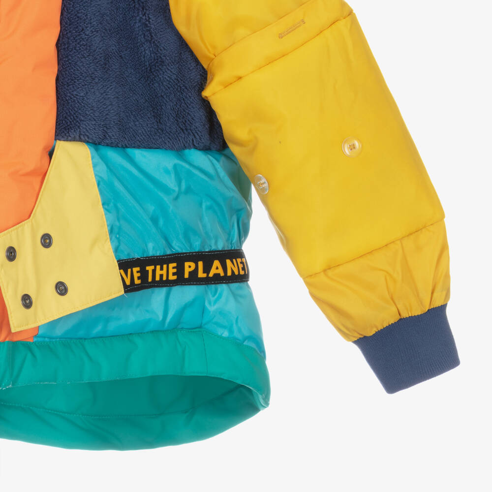 Frugi-Boys Navy Colorblock Snow Coat | Childrensalon Outlet