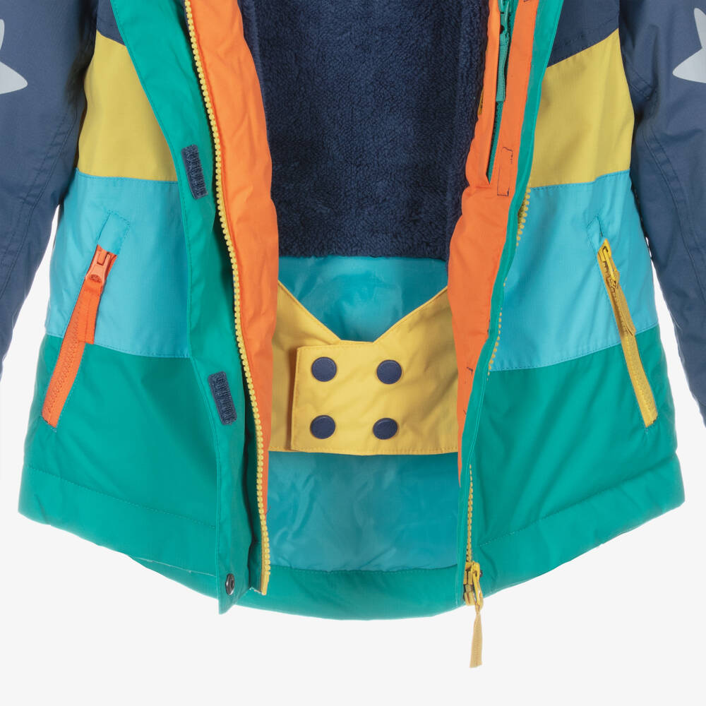 Frugi-Boys Navy Colorblock Snow Coat | Childrensalon Outlet