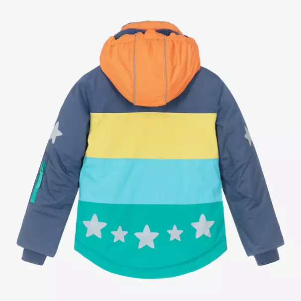 Frugi-Boys Navy Colorblock Snow Coat | Childrensalon Outlet