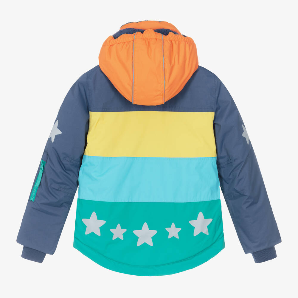 Frugi-Boys Navy Colorblock Snow Coat | Childrensalon Outlet