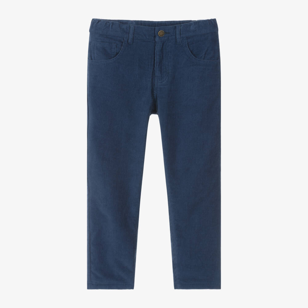 Frugi-Boys Navy Corduroy Adventure Pants | Childrensalon Outlet