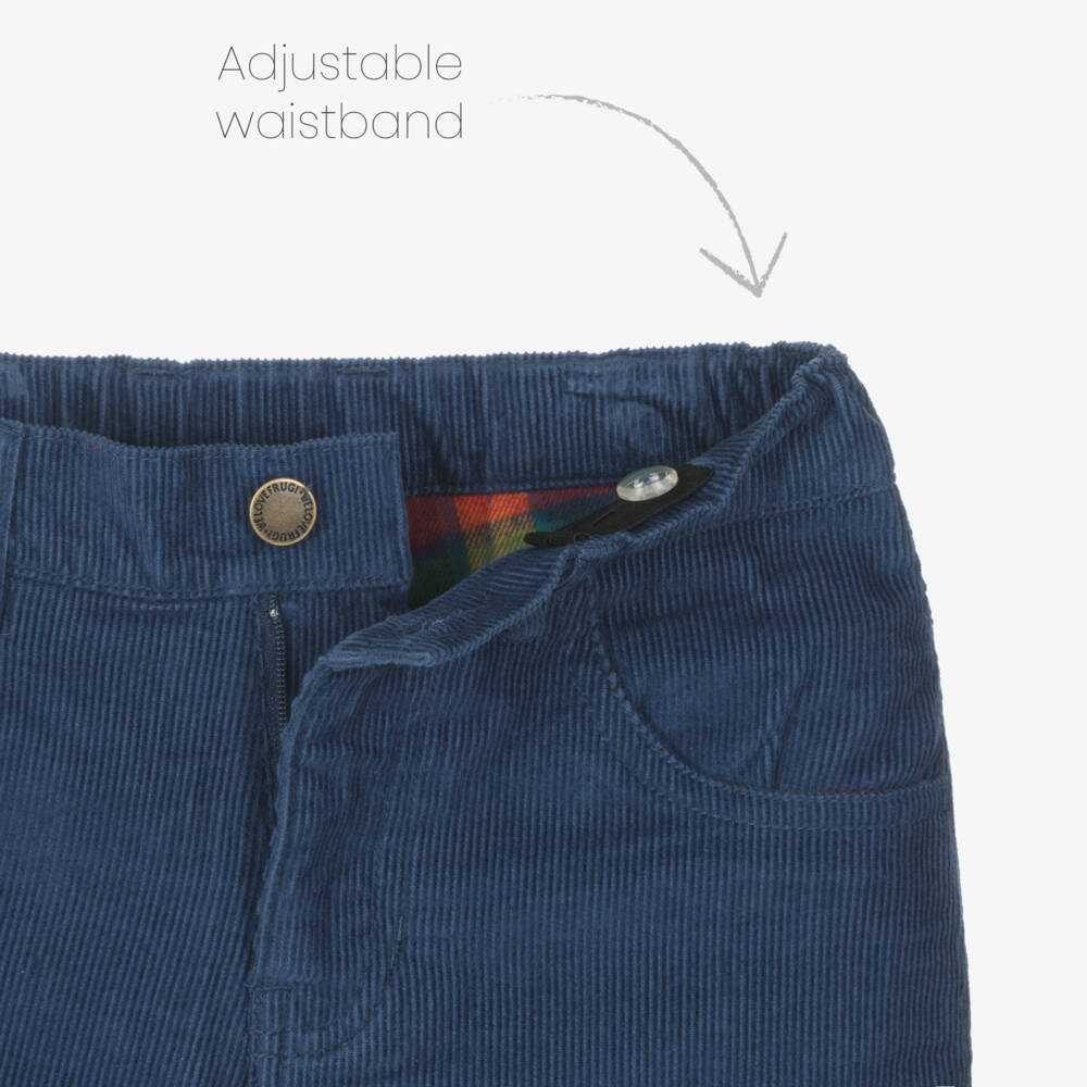 Frugi-Boys Navy Corduroy Adventure Pants | Childrensalon Outlet