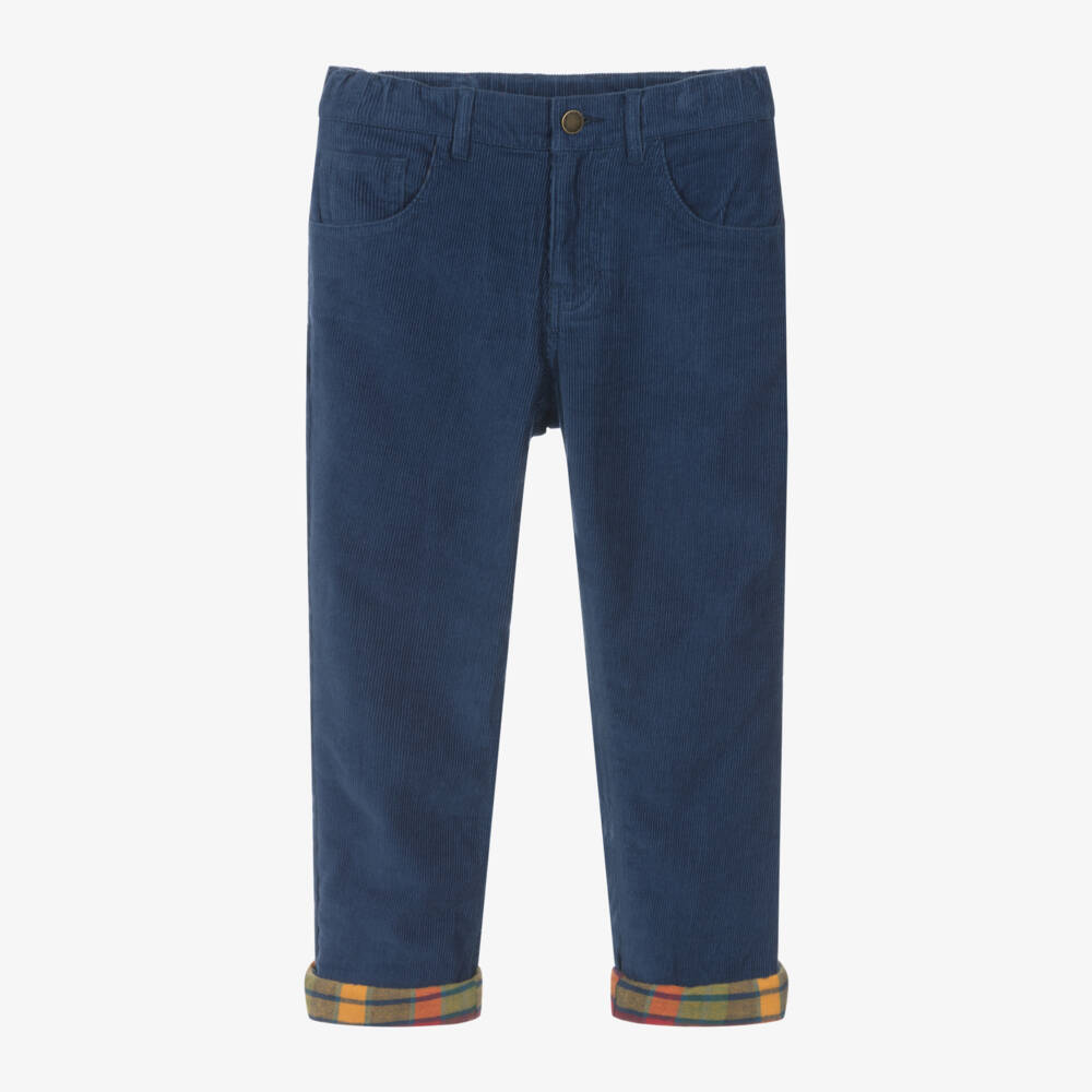 Frugi-Boys Navy Corduroy Adventure Pants | Childrensalon Outlet