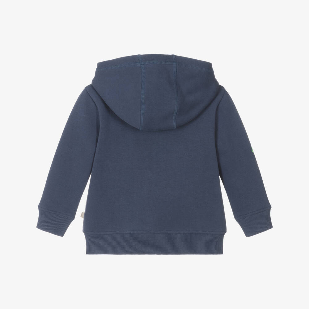 Frugi-Boys Navy Digger Hoodie Delight | Childrensalon Outlet