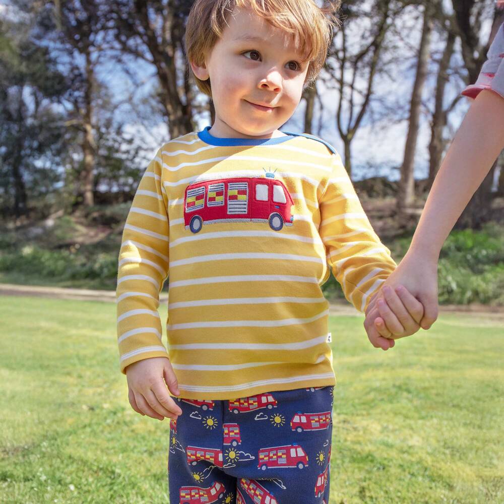 Frugi-Брюки джоггеры синие для мальчиков в стиле пожарного | Childrensalon Outlet