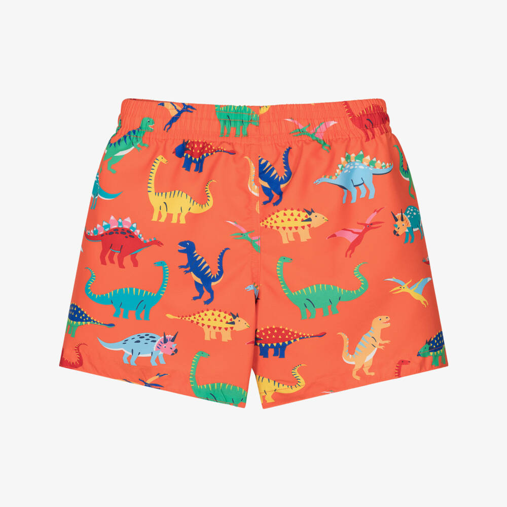 Frugi-شورت سباحة بطبعة ديناصورات لون برتقالي | Childrensalon Outlet