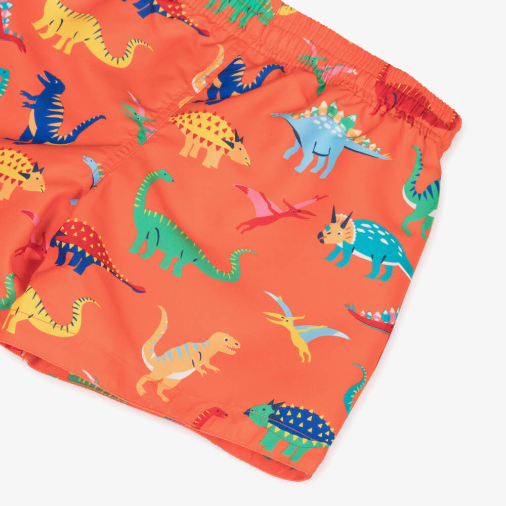 Frugi-شورت سباحة بطبعة ديناصورات لون برتقالي | Childrensalon Outlet