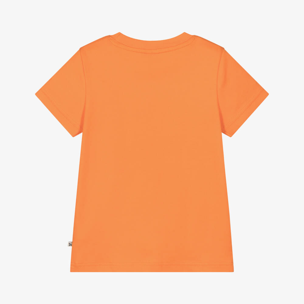 Frugi-Boys Orange Organic Cotton Elephant T-Shirt | Childrensalon Outlet