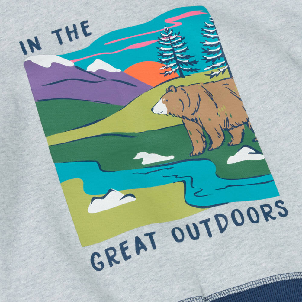 Frugi-Boys Organic Cotton Colourblock Hoodie | Childrensalon Outlet