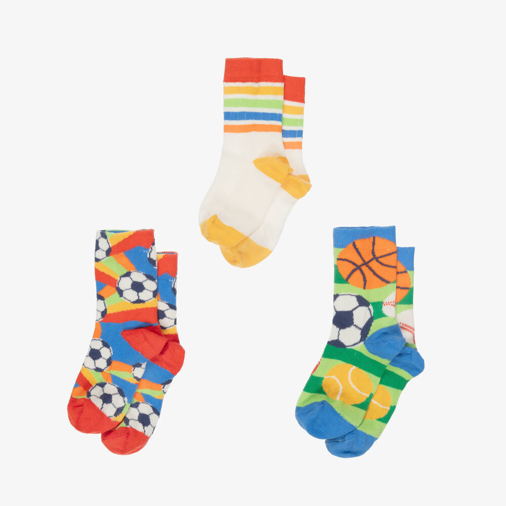Frugi-Boys Organic Cotton Socks (3 Pack) | Childrensalon Outlet