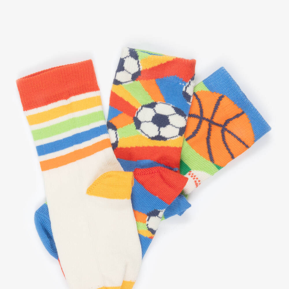 Frugi-Boys Organic Cotton Socks (3 Pack) | Childrensalon Outlet