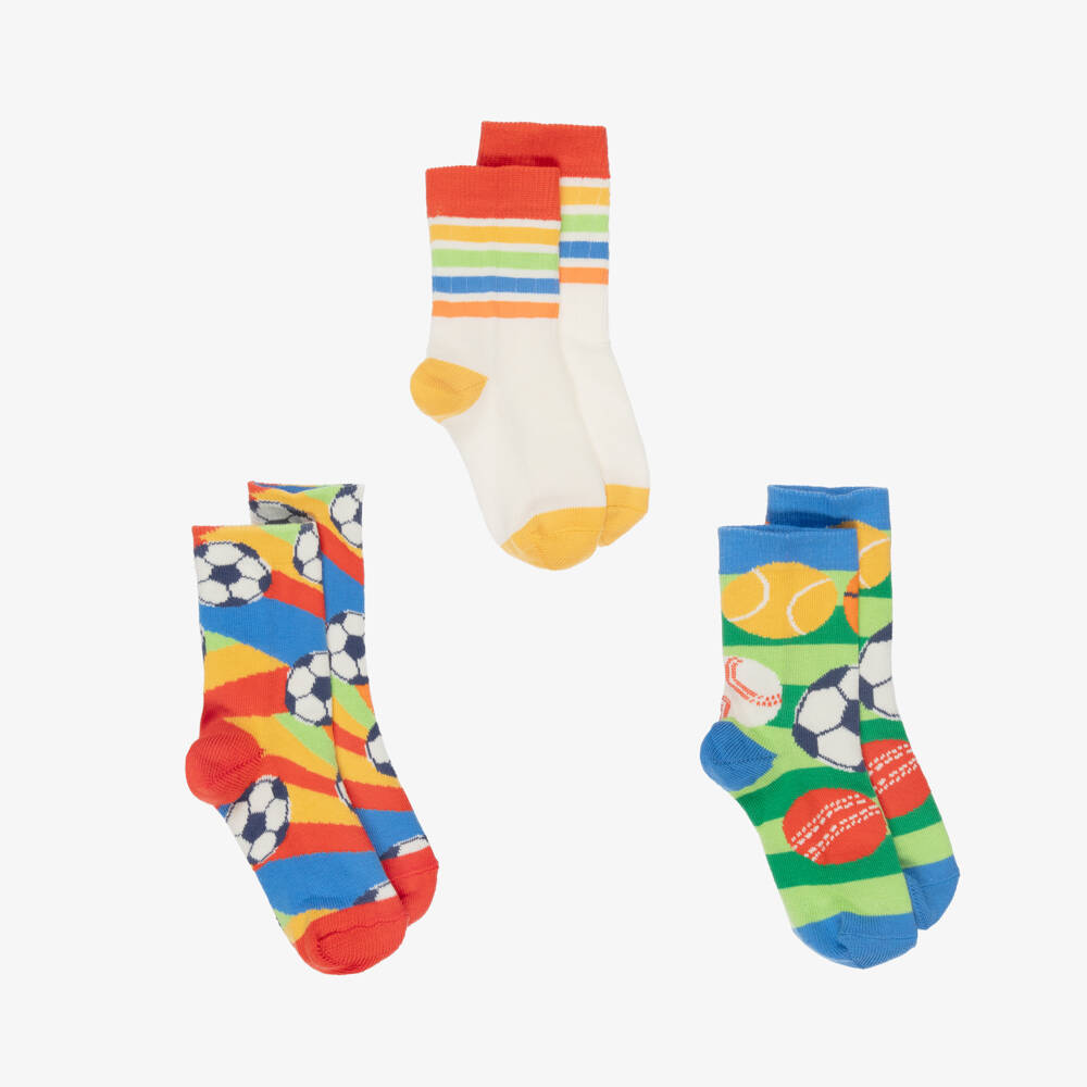 Frugi-Boys Organic Cotton Socks (3 Pack) | Childrensalon Outlet