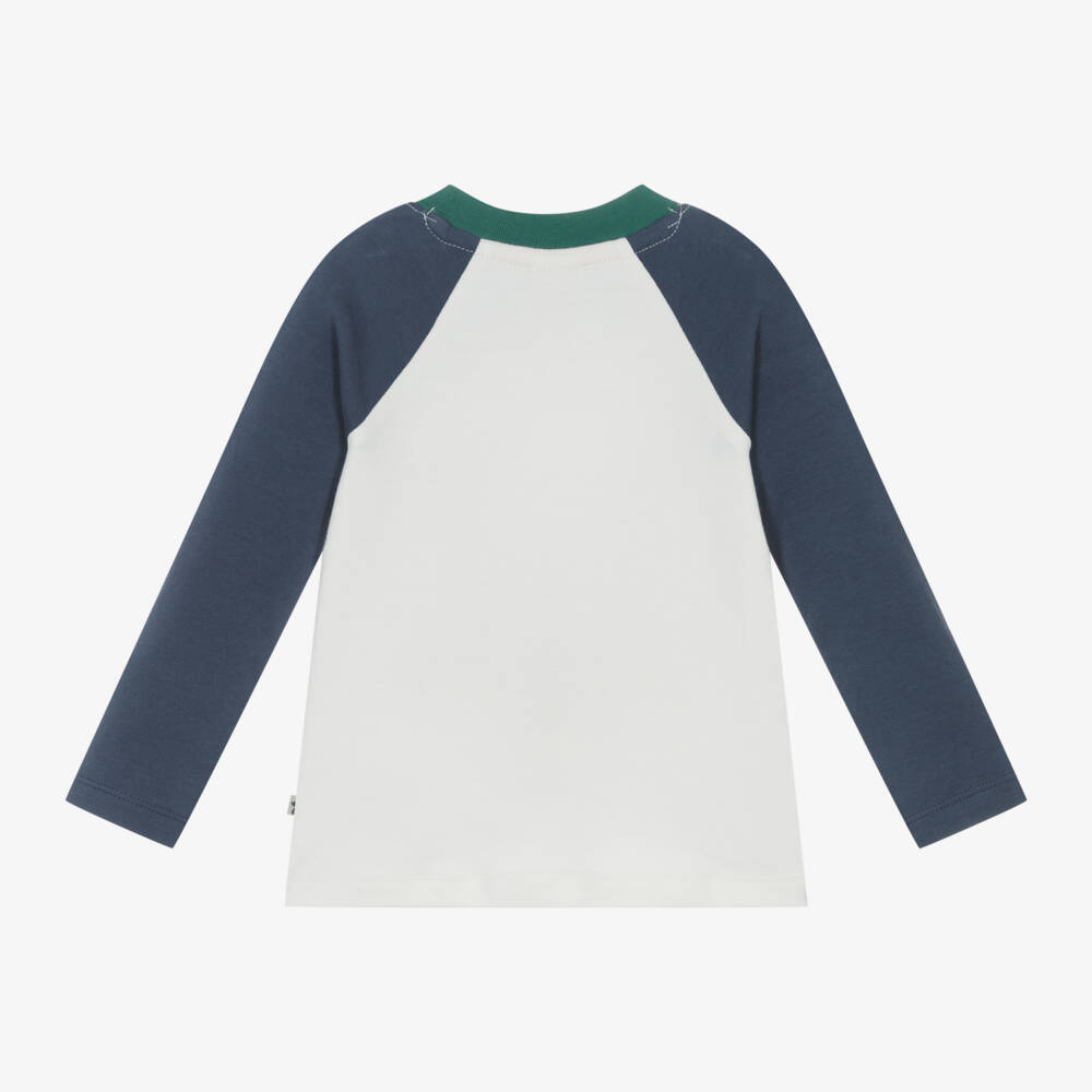 Frugi-توب أطفال ولادي بطبعة نمر قطن لون عاجي | Childrensalon Outlet