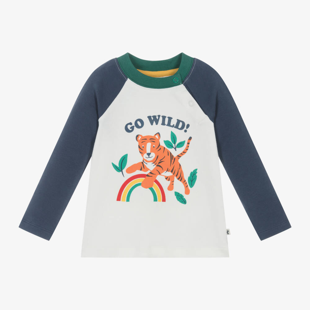 Frugi-Boys Organic Cotton Tiger Shirt | Childrensalon Outlet