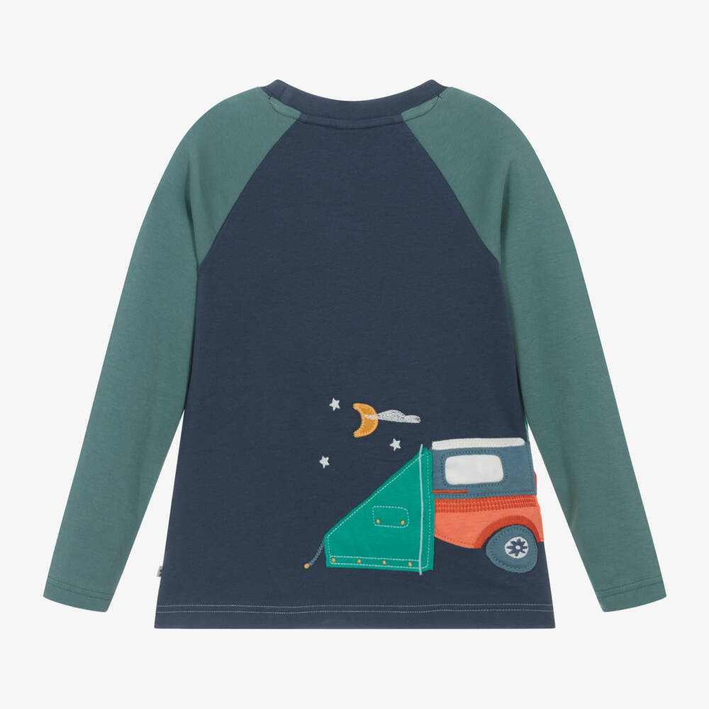 Frugi-Boys Organic Green Camping Shirt | Childrensalon Outlet