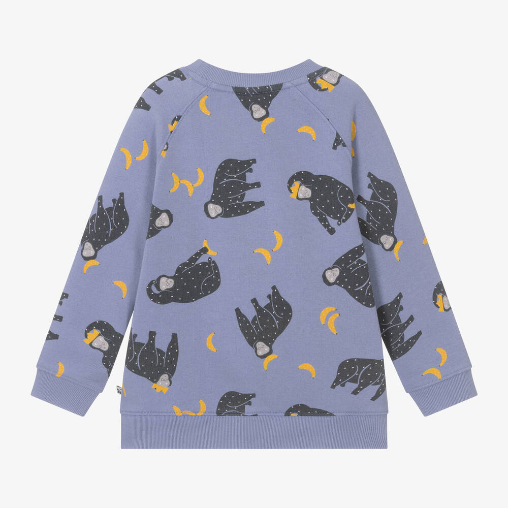 Frugi-Boys Purple Cotton Gorilla Sweatshirt | Childrensalon Outlet