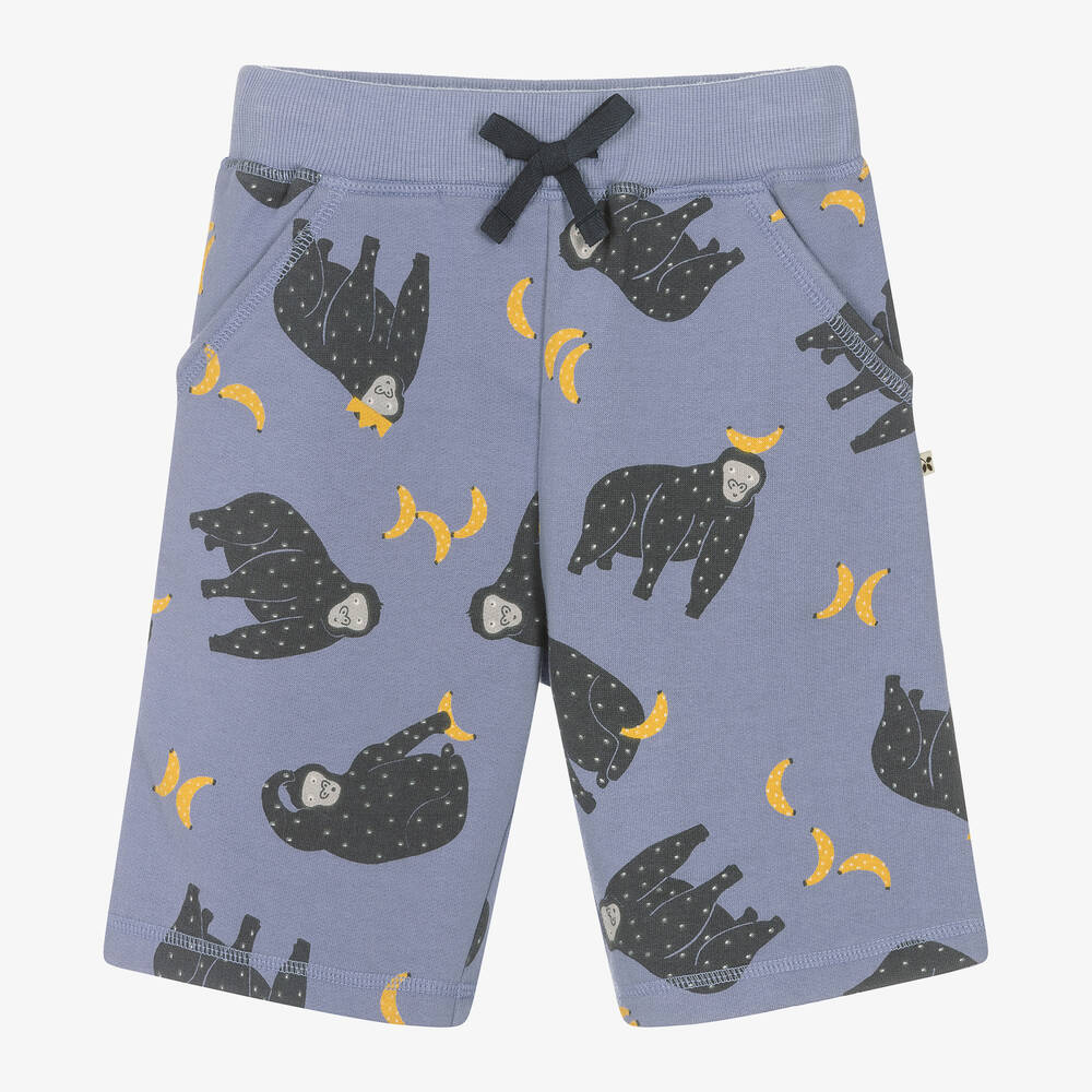 Frugi-Boys Purple Organic Cotton Gorilla Shorts | Childrensalon Outlet