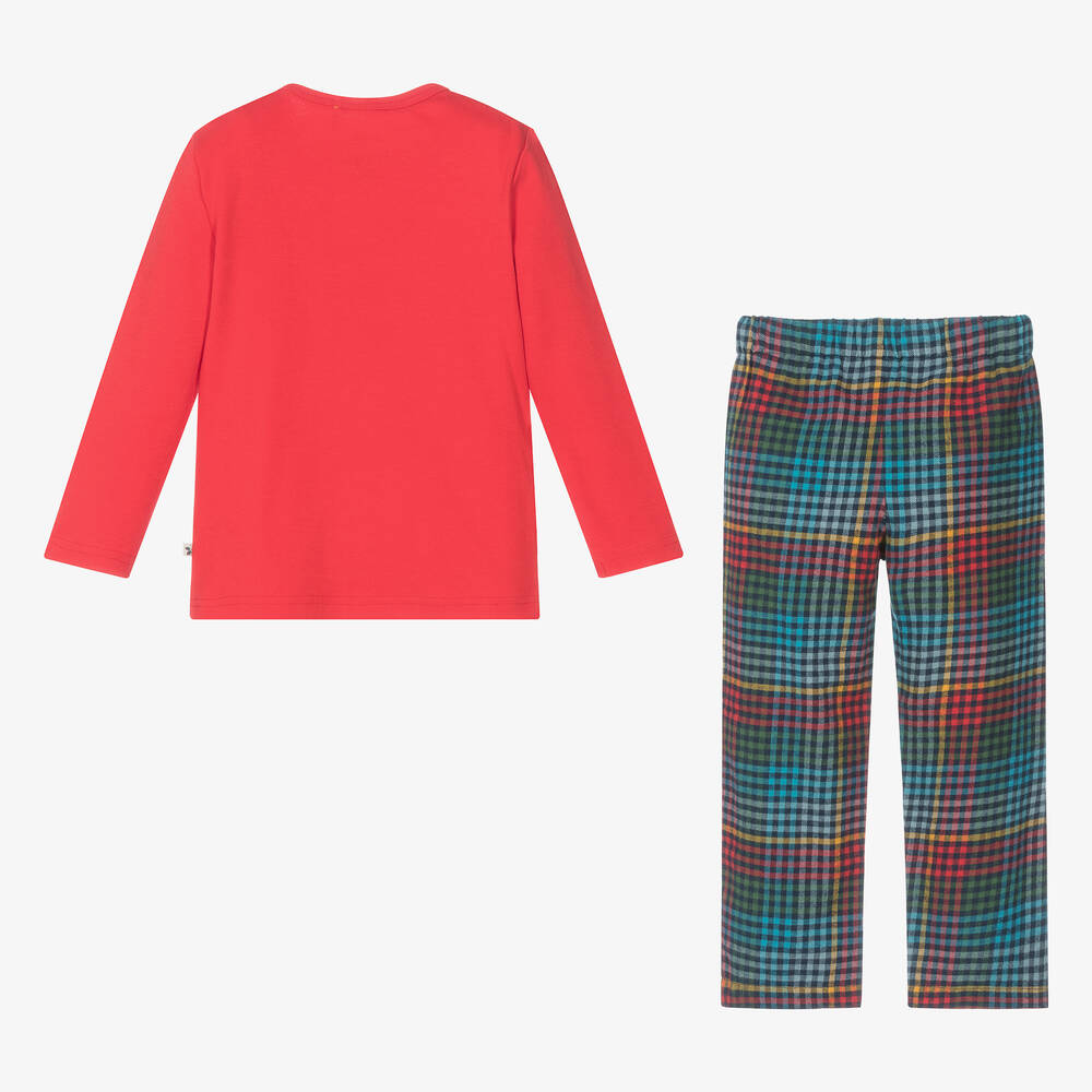 Frugi-Boys Red Cotton Truck Pyjamas | Childrensalon Outlet
