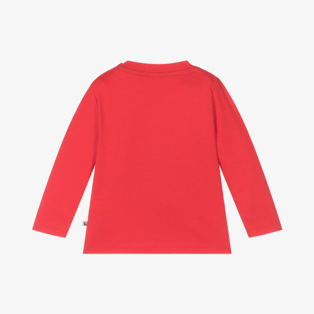 Frugi-Boys Red Festive Cotton Shirt | Childrensalon Outlet