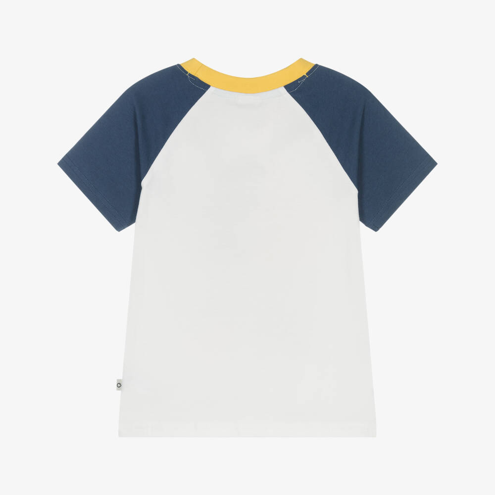 Frugi-Boys Soft White Cotton Tee | Childrensalon Outlet