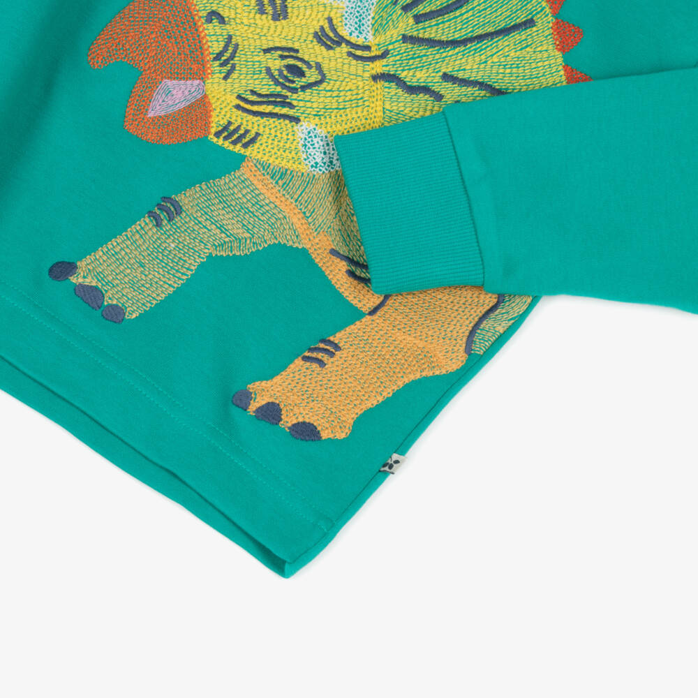 Frugi-Boys Vibrant Emerald Dino Top | Childrensalon Outlet