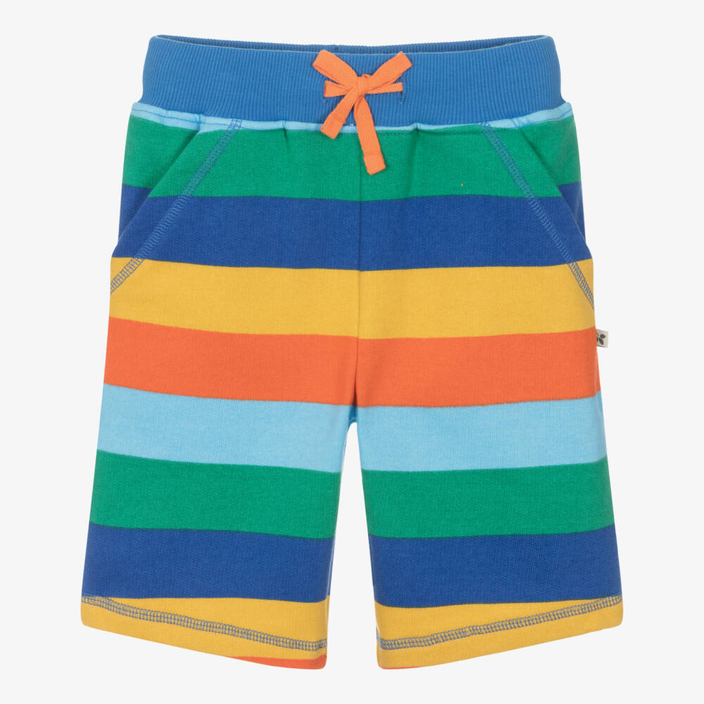 Frugi-Boys Vibrant Striped Cotton Shorts | Childrensalon Outlet