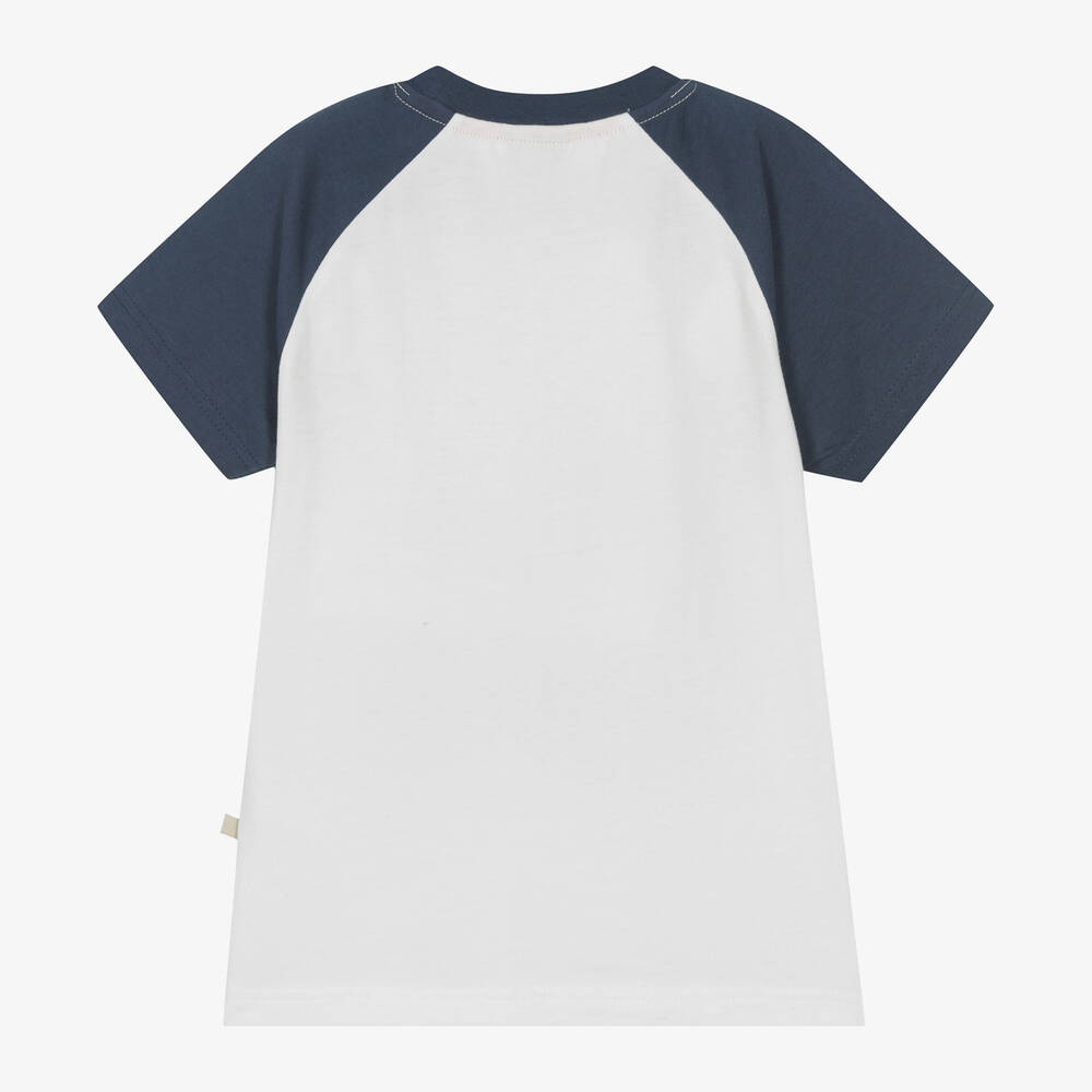 Frugi-Boys White Cotton Sea Creatures T-Shirt | Childrensalon Outlet