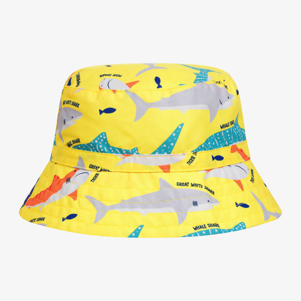 Frugi-Boys Yellow Shark Hat (UPF50+) | Childrensalon Outlet