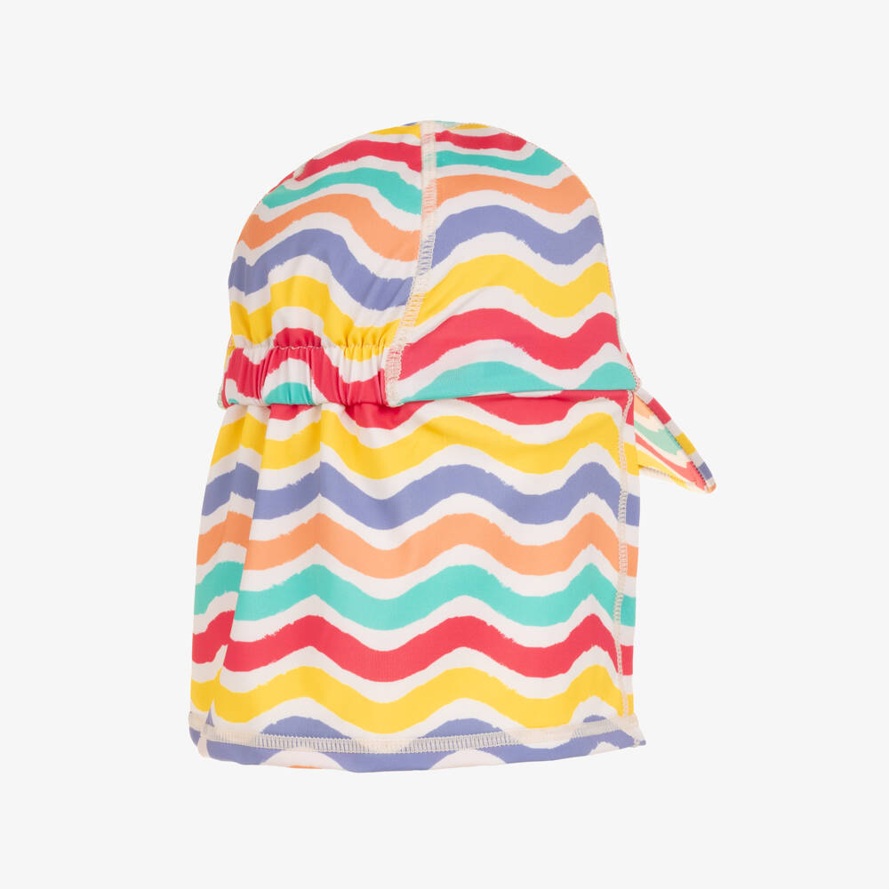Frugi-Colourful Wavy Stripe Sun Protective Baby Hat (UPF50+) | Childrensalon Outlet