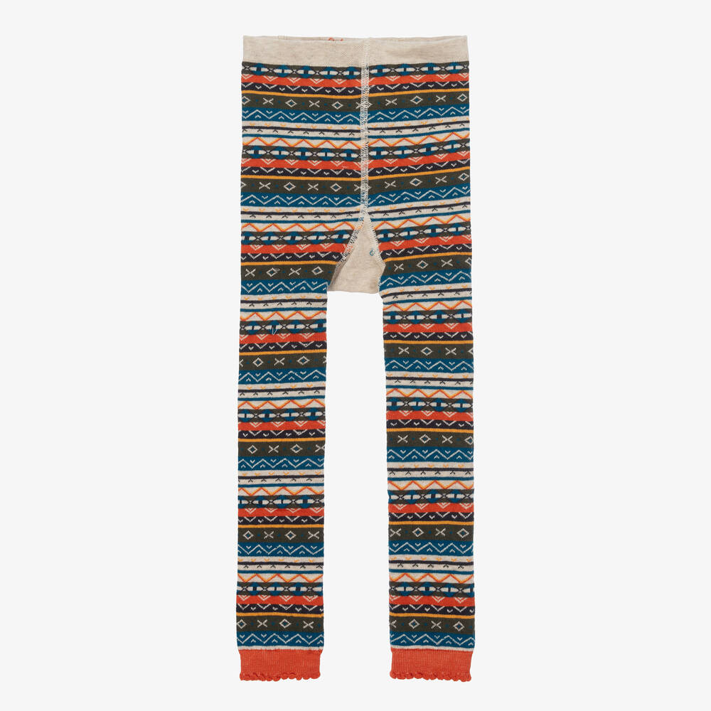 Frugi - Fair Isle Patterned Organic Cotton Leggings | Childrensalon