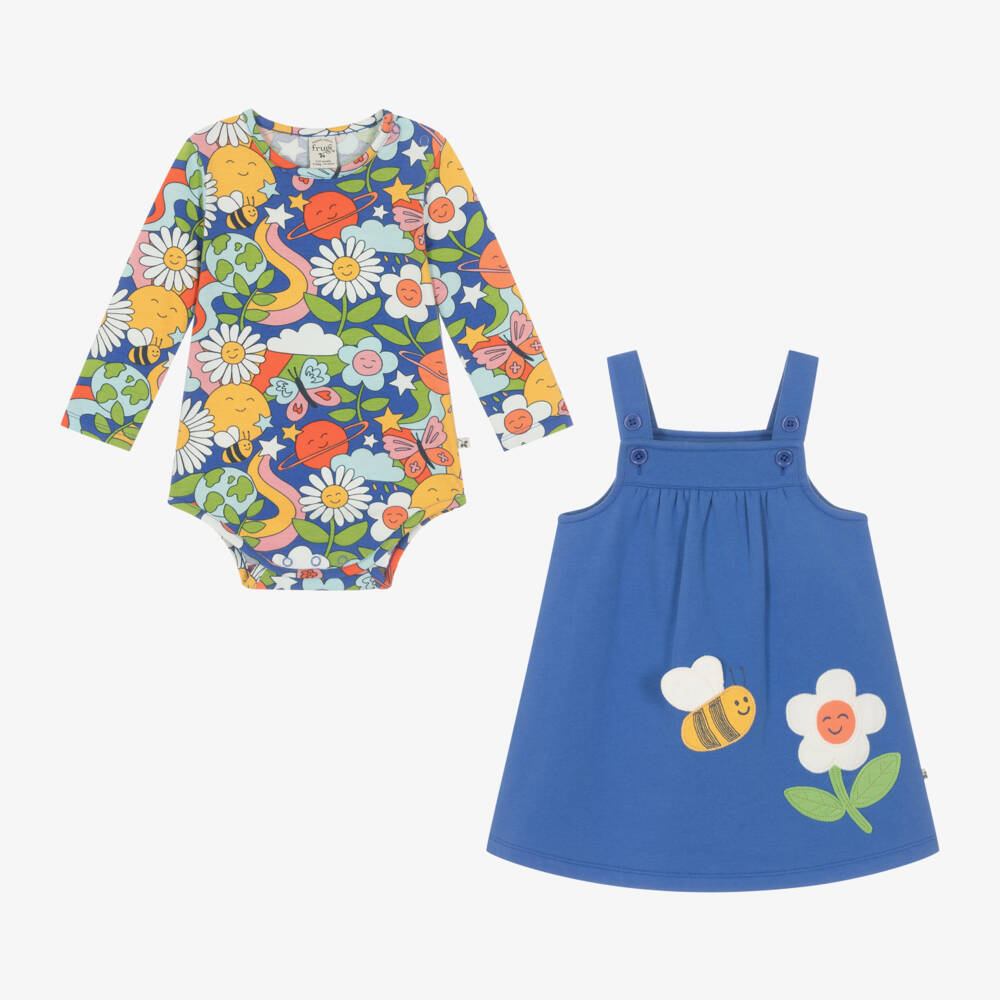 Frugi-Girls Azure Floral Outfit Ensemble | Childrensalon Outlet