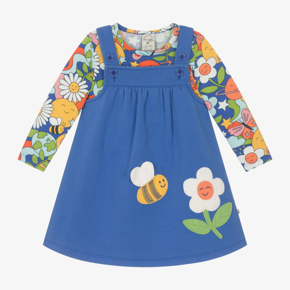 Frugi-Girls Azure Floral Outfit Ensemble | Childrensalon Outlet