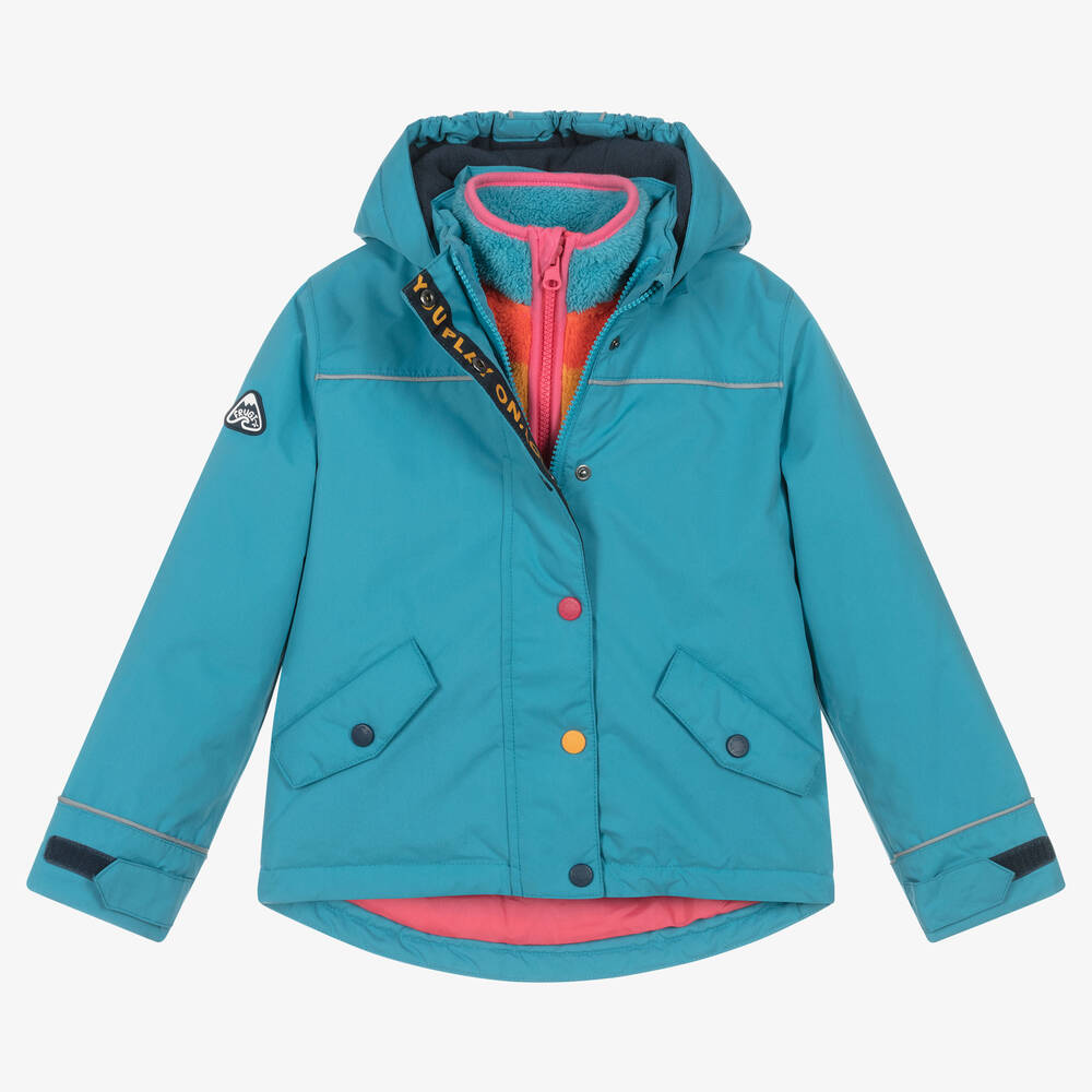 Frugi - Blaue 2-in-1-Jacke für Mädchen | Childrensalon