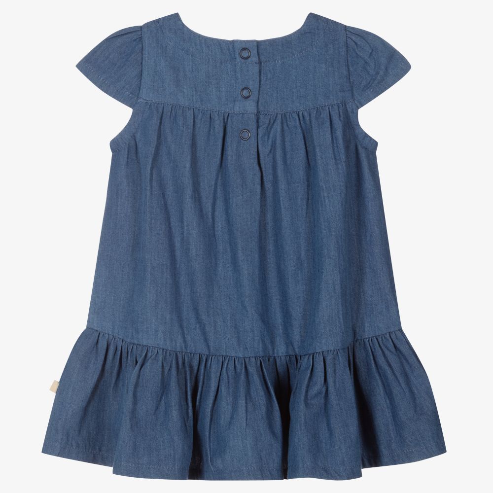 Frugi - Girls Blue Chambray Dress | Childrensalon Outlet