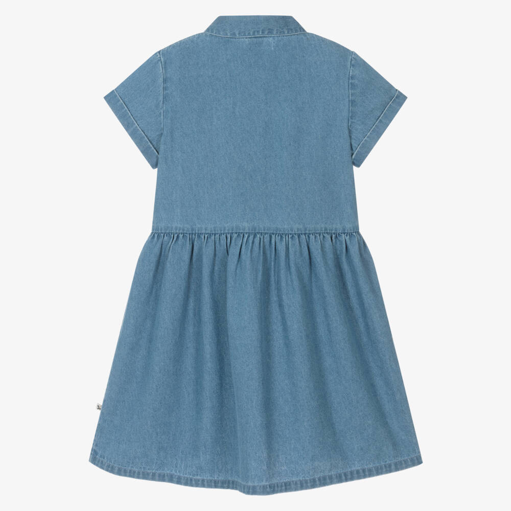 Frugi-Girls Blue Chambray Shirt Dress | Childrensalon Outlet