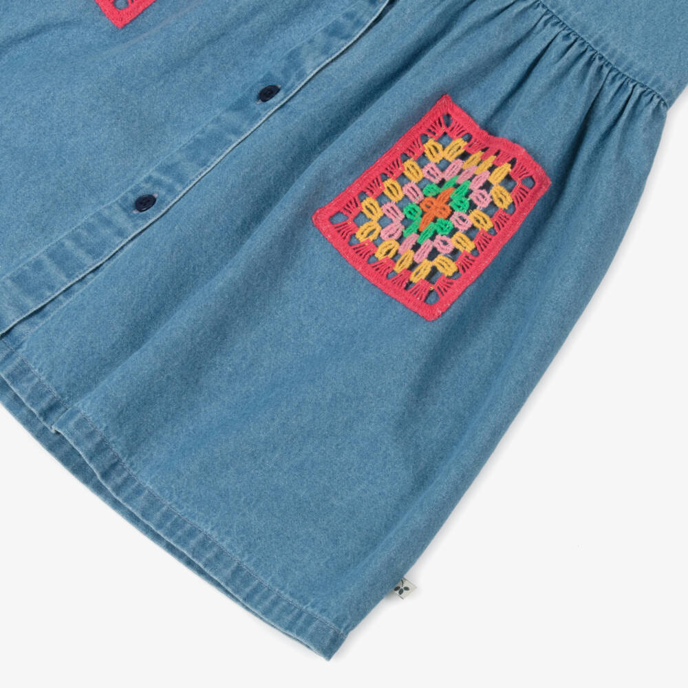 Frugi-Girls Blue Chambray Shirt Dress | Childrensalon Outlet