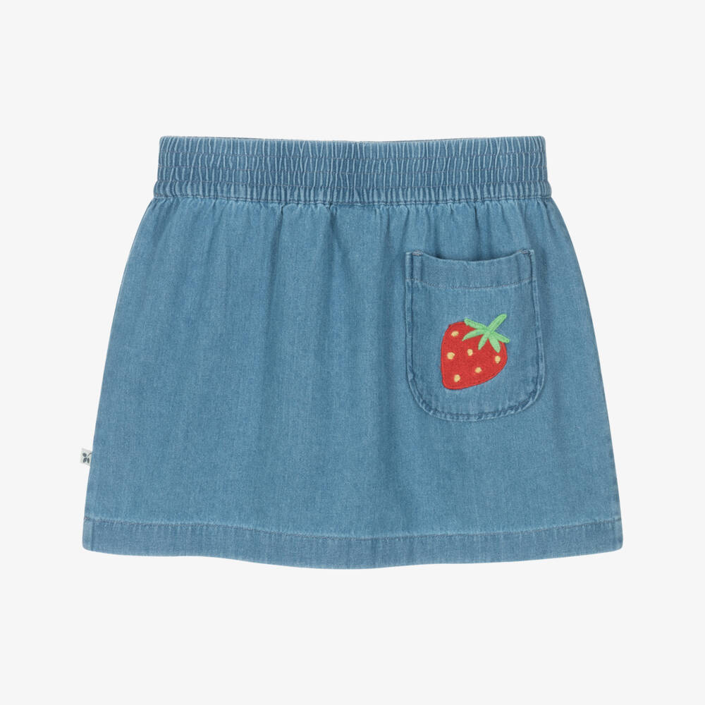 Frugi-Girls Blue Denim Rainbow Skirt | Childrensalon Outlet