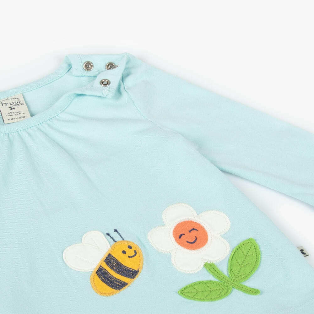 Frugi-Girls Blue Floral Leggings Ensemble | Childrensalon Outlet