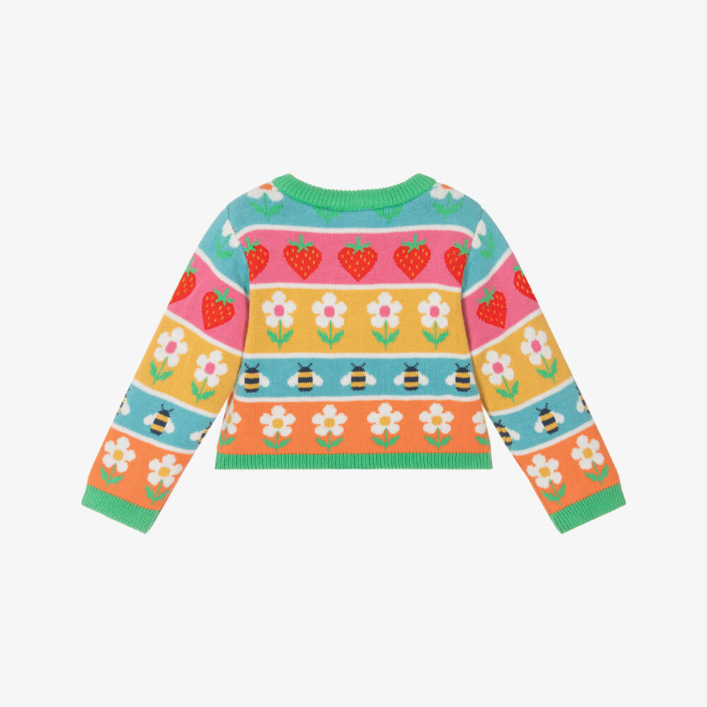 Frugi-Girls Colorful Organic Knit Sweater | Childrensalon Outlet