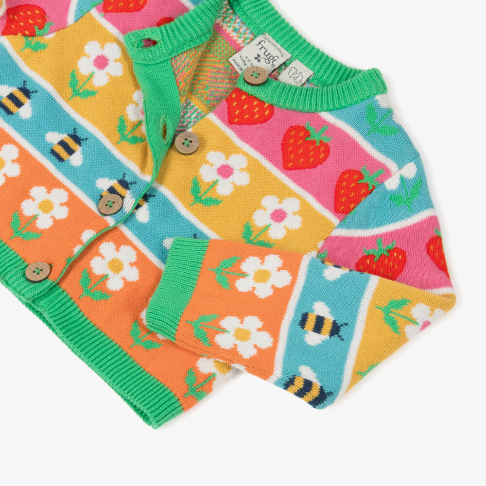 Frugi-Girls Colorful Organic Knit Sweater | Childrensalon Outlet