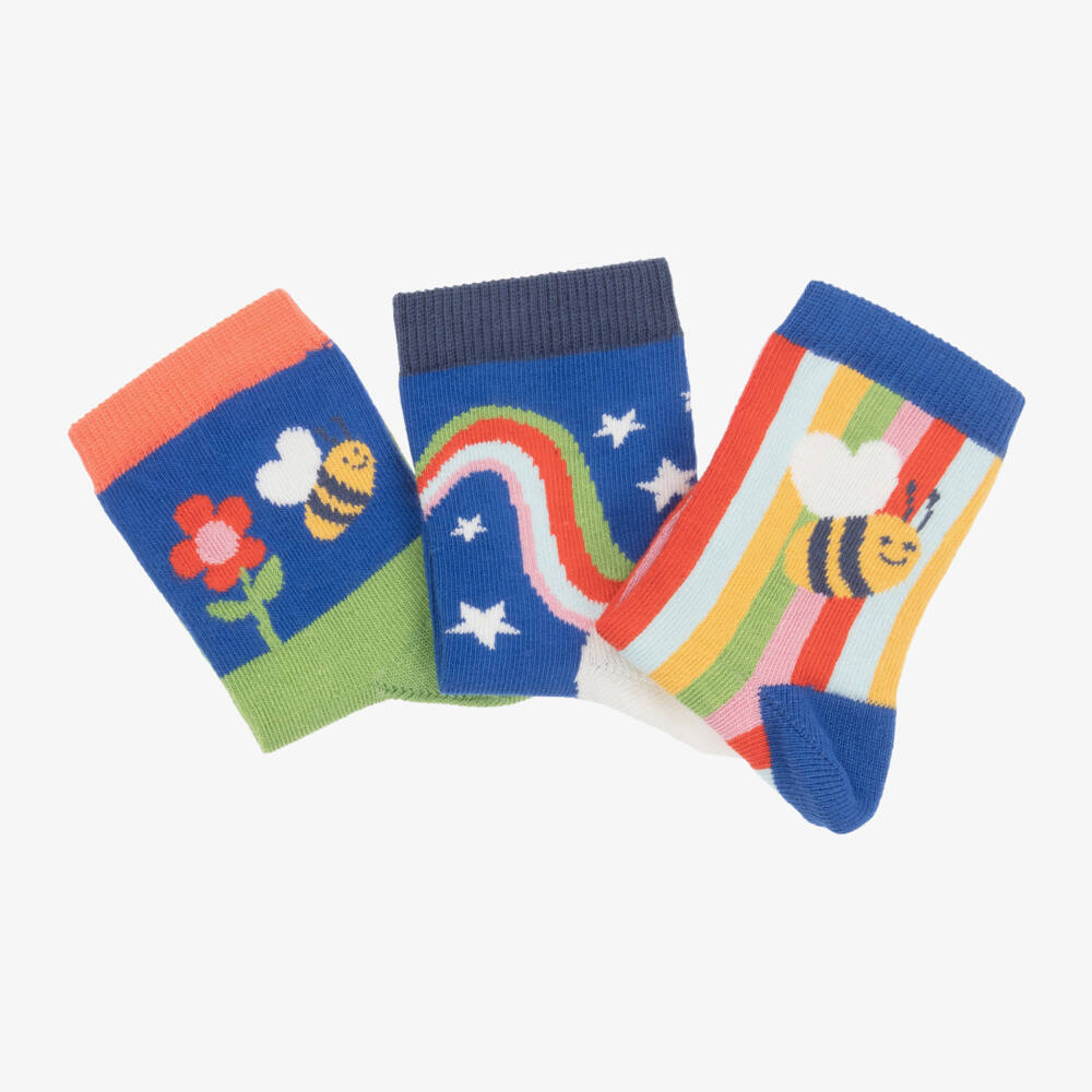 Frugi-Girls Colourful Organic Cotton Socks Set | Childrensalon Outlet