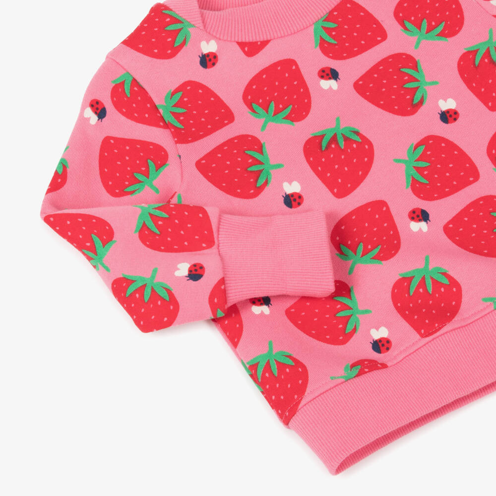Frugi-Girls Cozy Pink Berry Top | Childrensalon Outlet