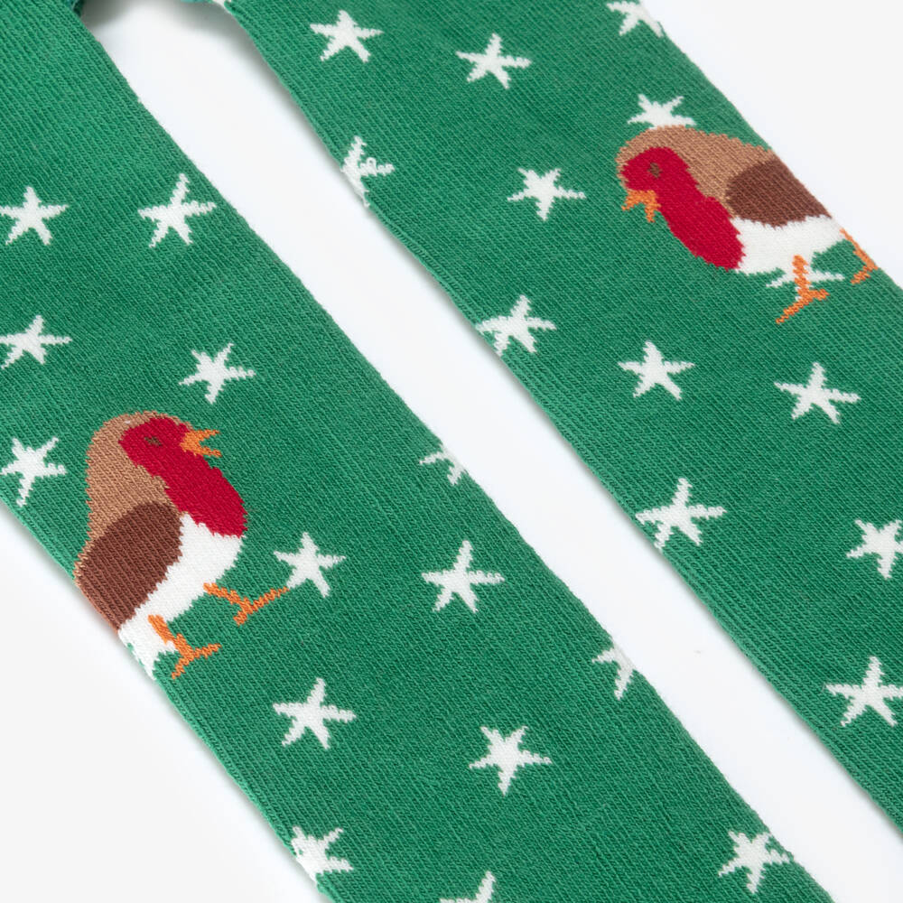 Frugi-Girls Festive Red & Green Tights | Childrensalon Outlet