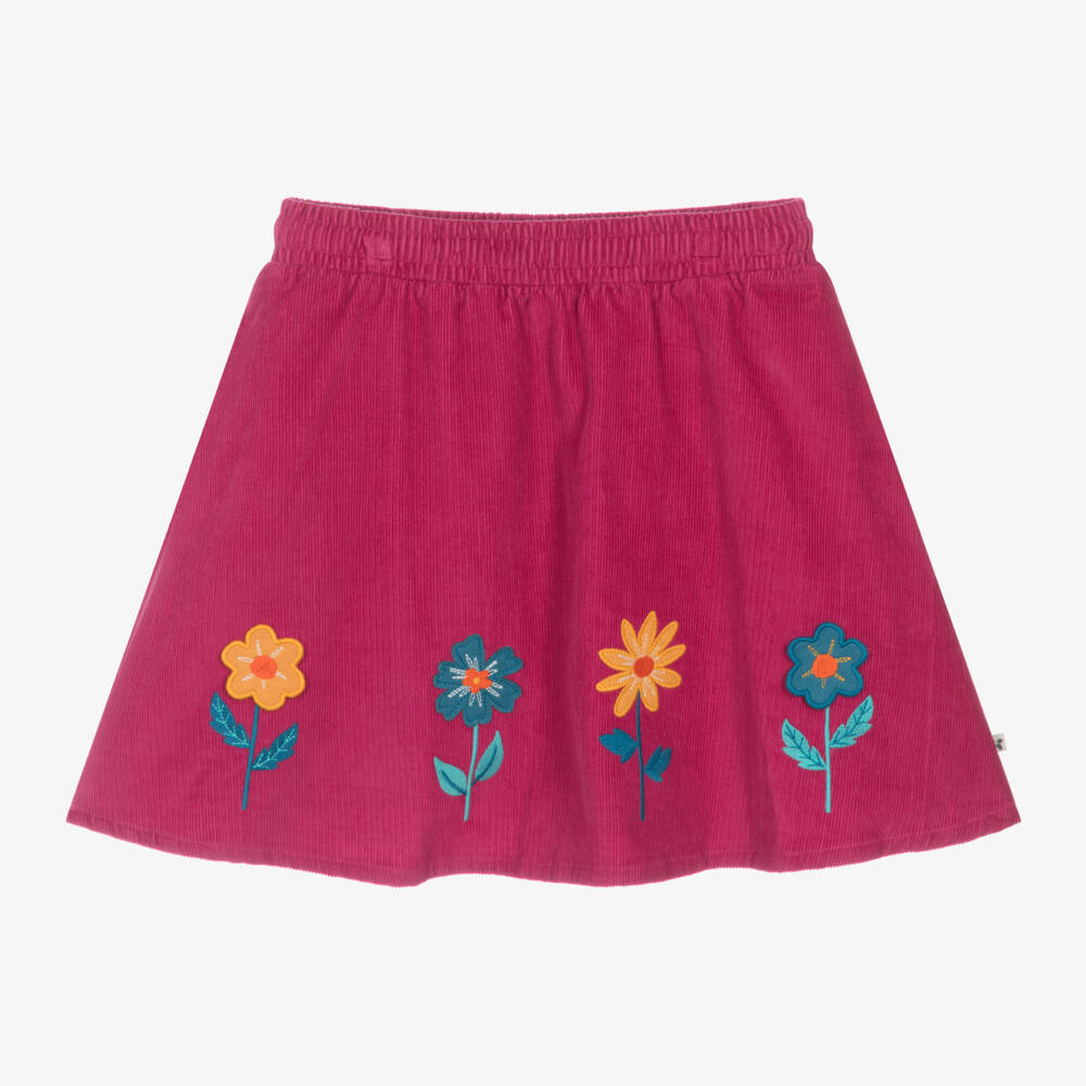 Frugi-Girls Floral Pink Cord Skirt | Childrensalon Outlet