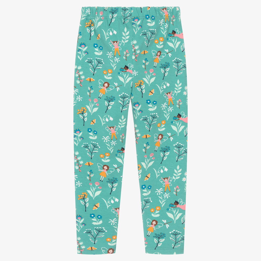 فروجي-ليقنز  قطن جيرسي عضوي لون أخضر للبنات | Childrensalon Outlet