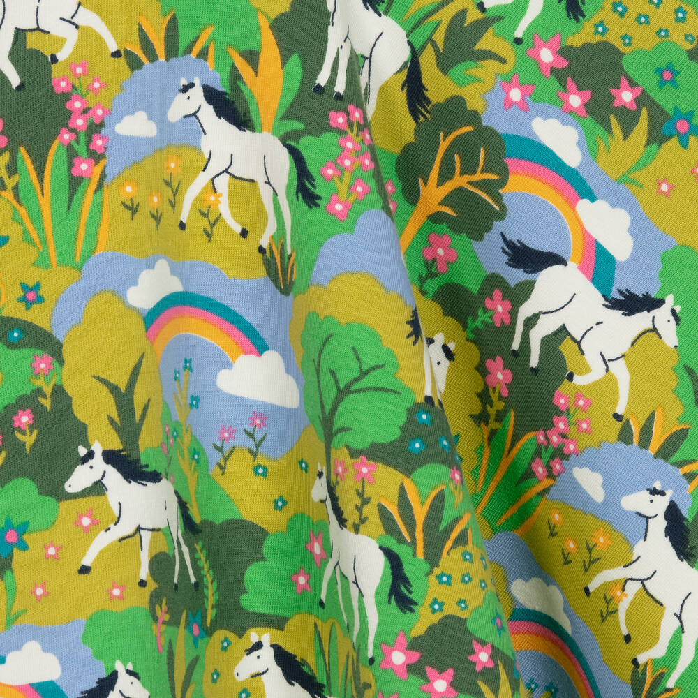 فروجي-فستان سكاتر قطن عضوي جيرسي لون أخضر | Childrensalon Outlet