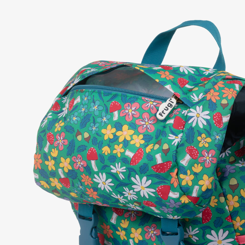 Frugi-Girls Green Woodland Floral Backpack (42cm) | Childrensalon Outlet