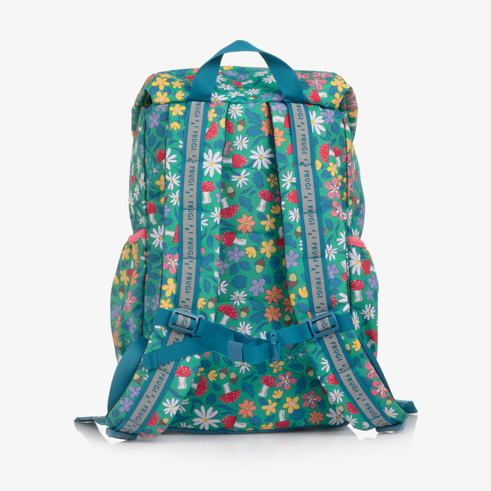 Frugi-Girls Green Woodland Floral Backpack (42cm) | Childrensalon Outlet